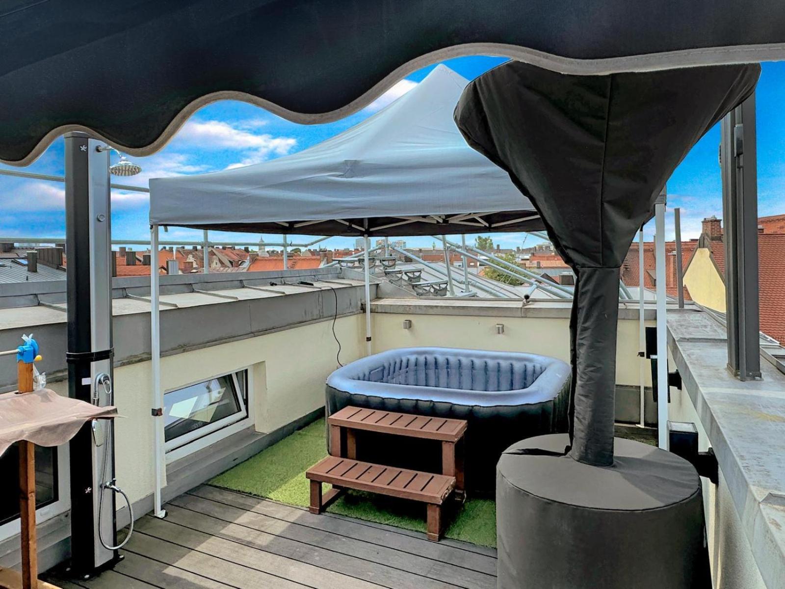 6 Zimmer Maisonette-Penthouse Pool Dachterrasse Luxus 慕尼黑 外观 照片