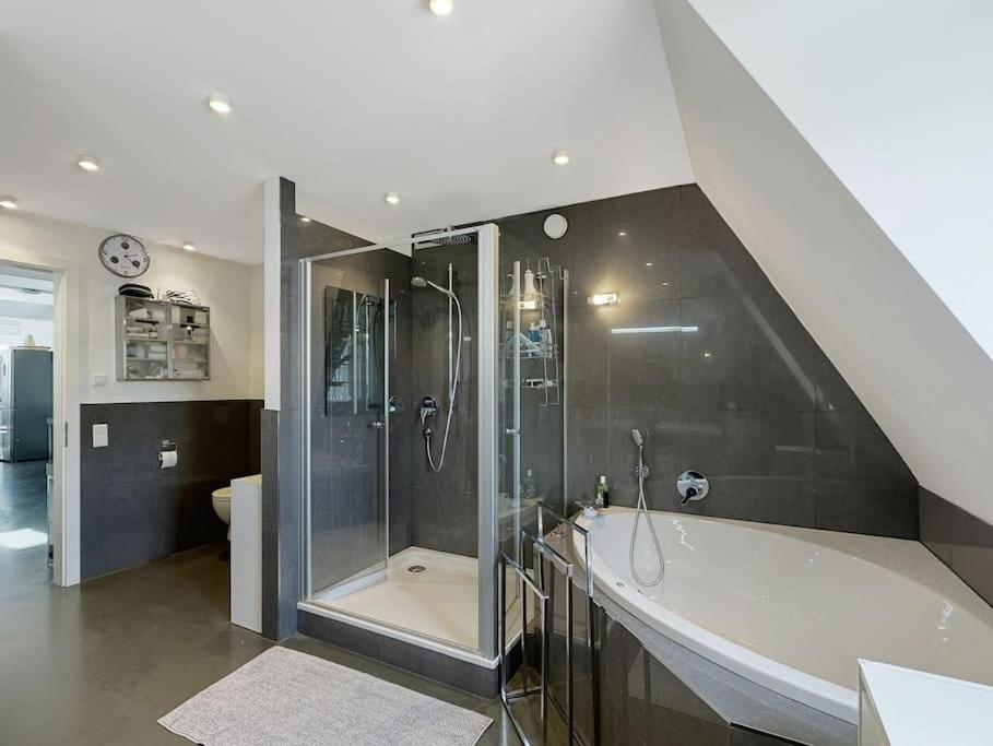 6 Zimmer Maisonette-Penthouse Pool Dachterrasse Luxus 慕尼黑 外观 照片