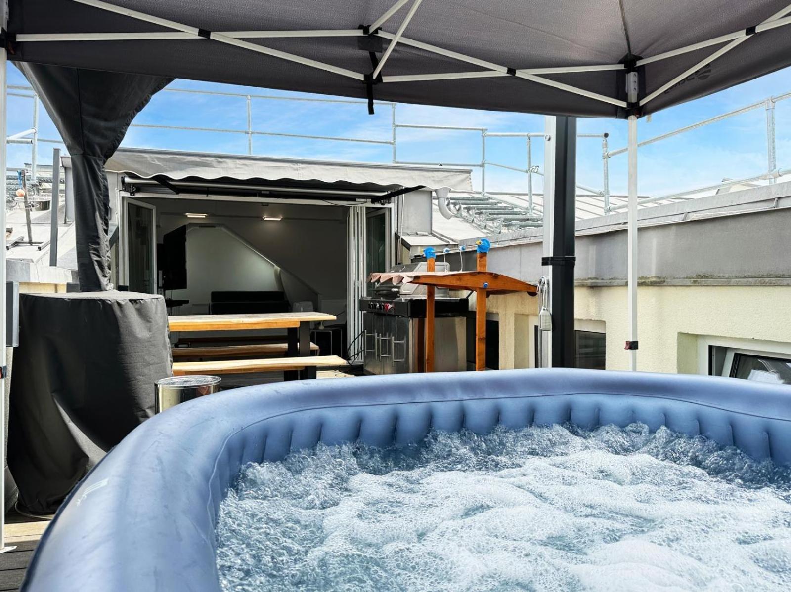 6 Zimmer Maisonette-Penthouse Pool Dachterrasse Luxus 慕尼黑 外观 照片